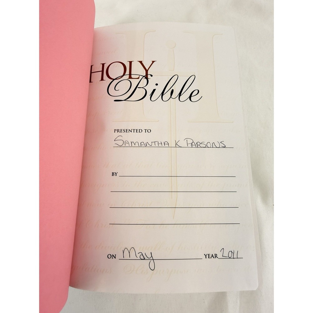 KJV Giant Print Reference Bible Pink Holman Hand Size King James Version - Picture 6 of 12